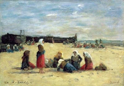 Berck, pêcheuses sur la plage, 1876 - Eugene Louis Boudin